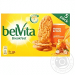 Печиво Belvita з медом та горіхами 225г - image-0